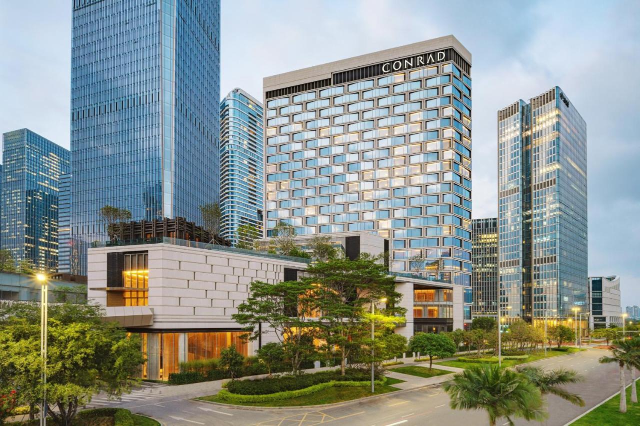 Conrad Shenzhen, The First Art Museum Hotel In Greater Bay Area With The Stunning Bay And Sunset View In The Hotel Terrace Екстер'єр фото