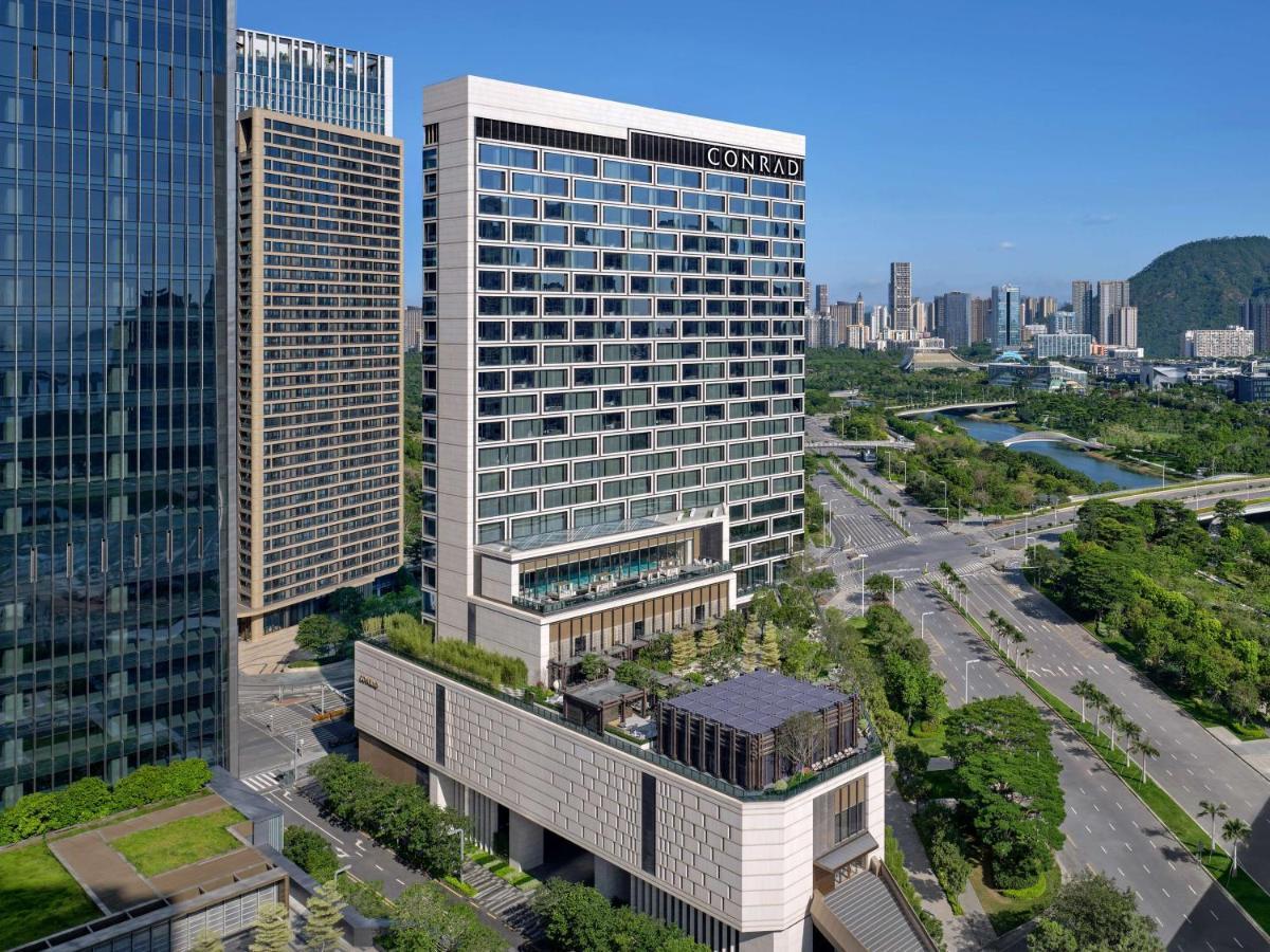 Conrad Shenzhen, The First Art Museum Hotel In Greater Bay Area With The Stunning Bay And Sunset View In The Hotel Terrace Екстер'єр фото