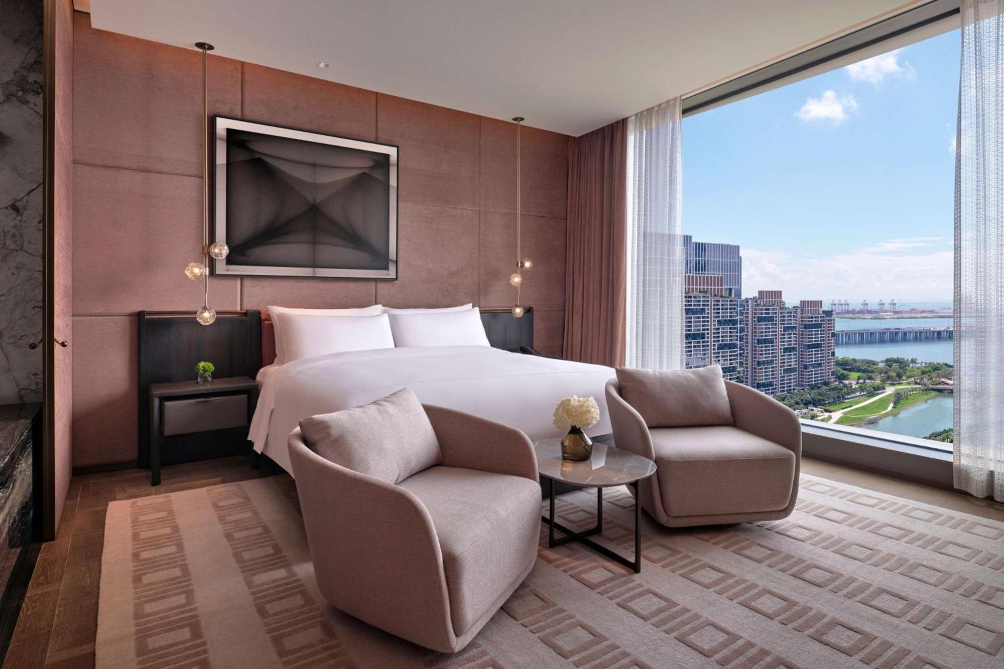 Conrad Shenzhen, The First Art Museum Hotel In Greater Bay Area With The Stunning Bay And Sunset View In The Hotel Terrace Екстер'єр фото