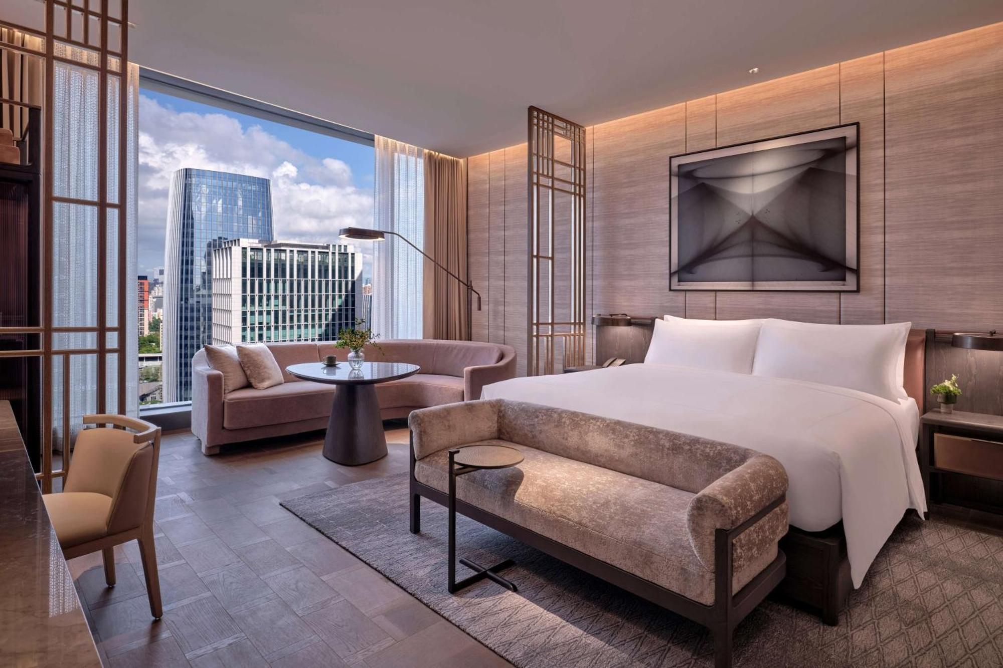 Conrad Shenzhen, The First Art Museum Hotel In Greater Bay Area With The Stunning Bay And Sunset View In The Hotel Terrace Екстер'єр фото