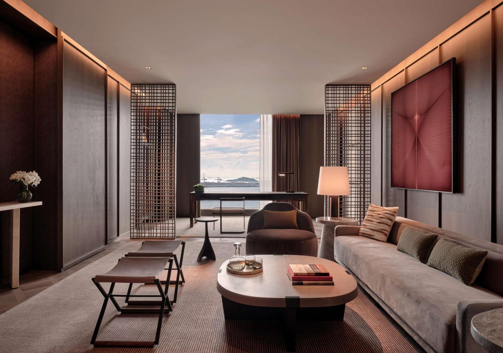 Conrad Shenzhen, The First Art Museum Hotel In Greater Bay Area With The Stunning Bay And Sunset View In The Hotel Terrace Екстер'єр фото